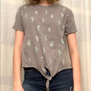 Gray cactus shirt